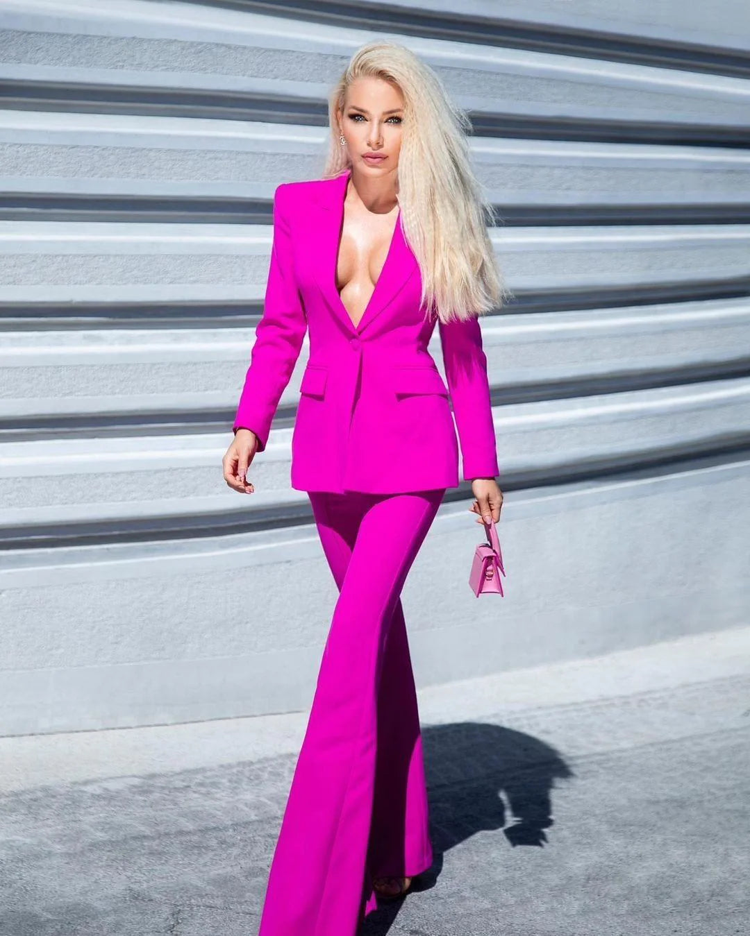 Hot Pink Suit for Women/two Piece Suit/top/womens Suit/womens Suit  Set/wedding Suit/ Womens Coats Suit Set 